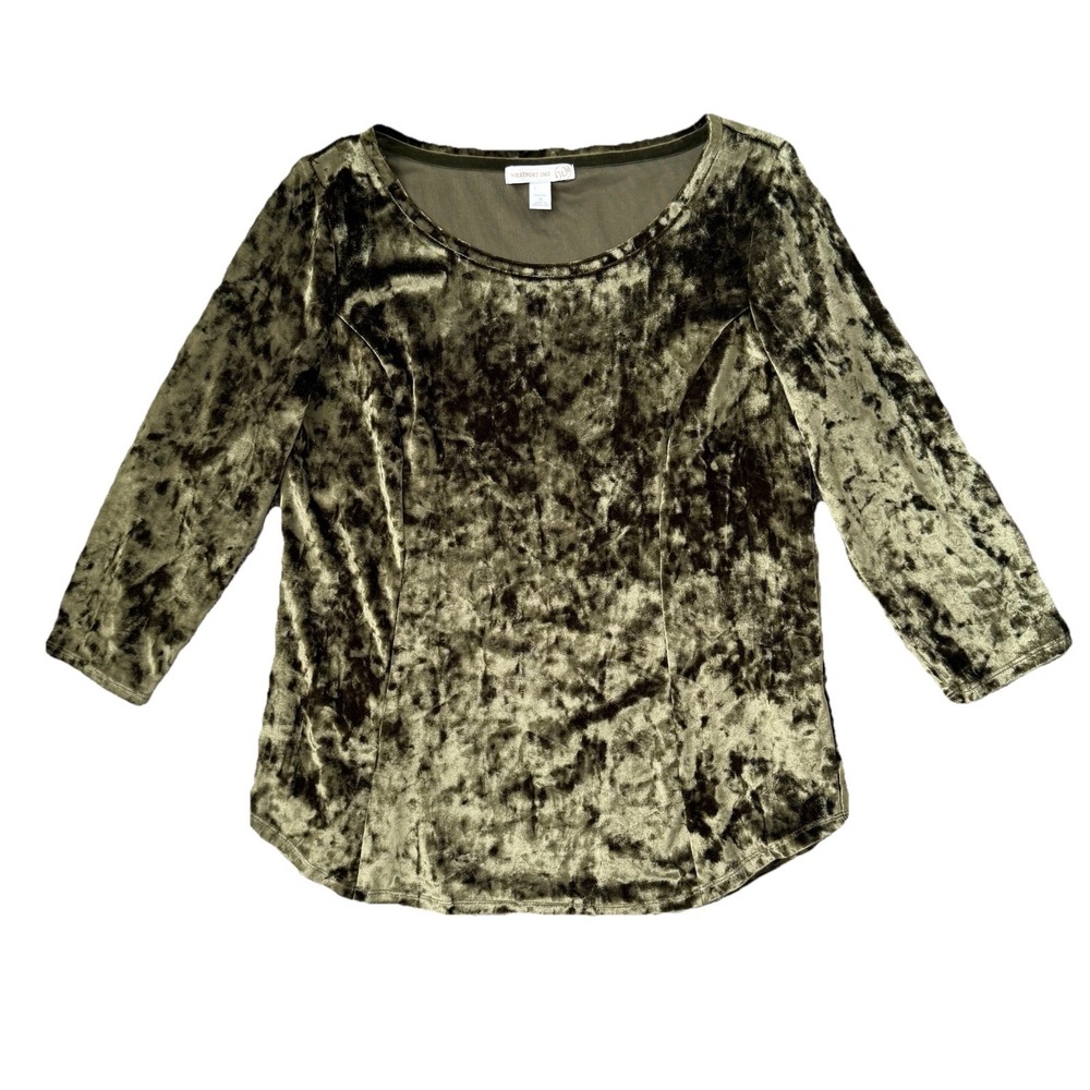 Green Velvet Top Womens Small Petite Dark Fairy Goblincore Whimsigoth Forest